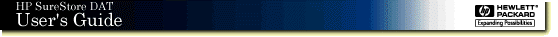 [HP SURESTORE DAT USER'S GUIDE]
