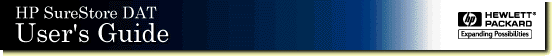 [HP SURESTORE DAT USER'S GUIDE]